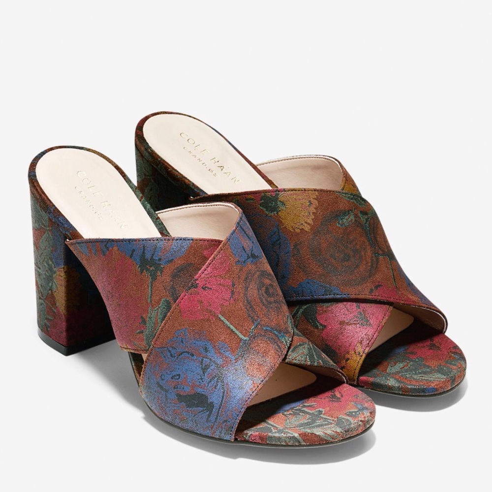 Cole Haan Floral Mules WORN ONCE!